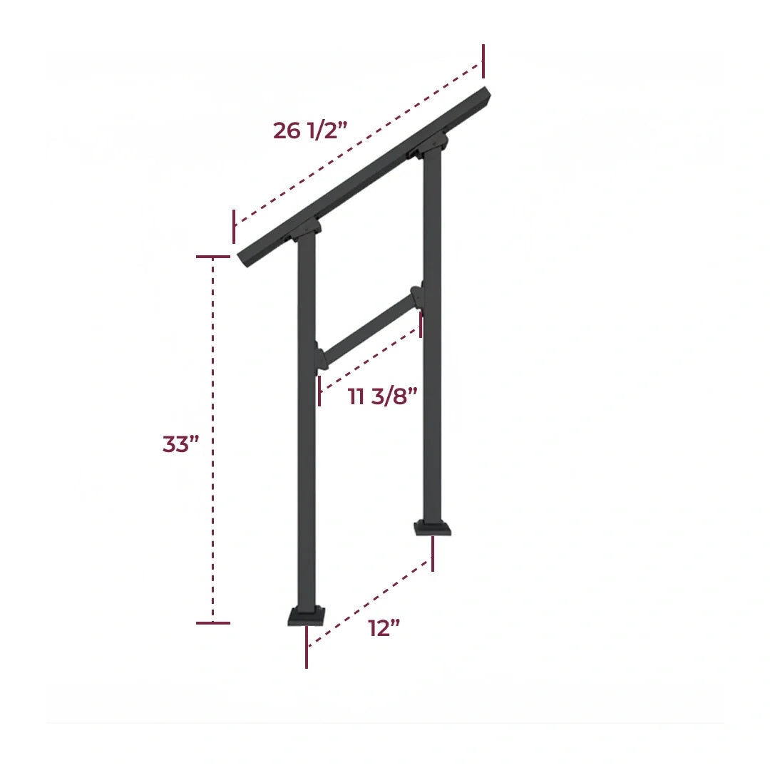 Stair Handrail Kit - 1 & 2 Steps