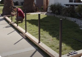 Step 1: Space out and install the posts first