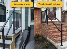 Step 3: Terminate your guard rail at the wall or use end posts