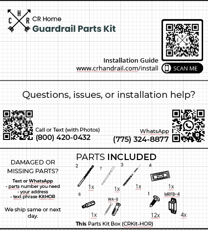 Horizontal Railing Parts Kit
